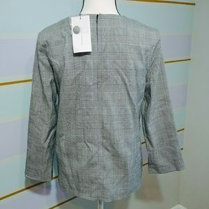 Zara Tops - Zara 3/4 sleeve plaid top sz XS Zara Tops - Zara 3/4 sleeve plaid top sz XS